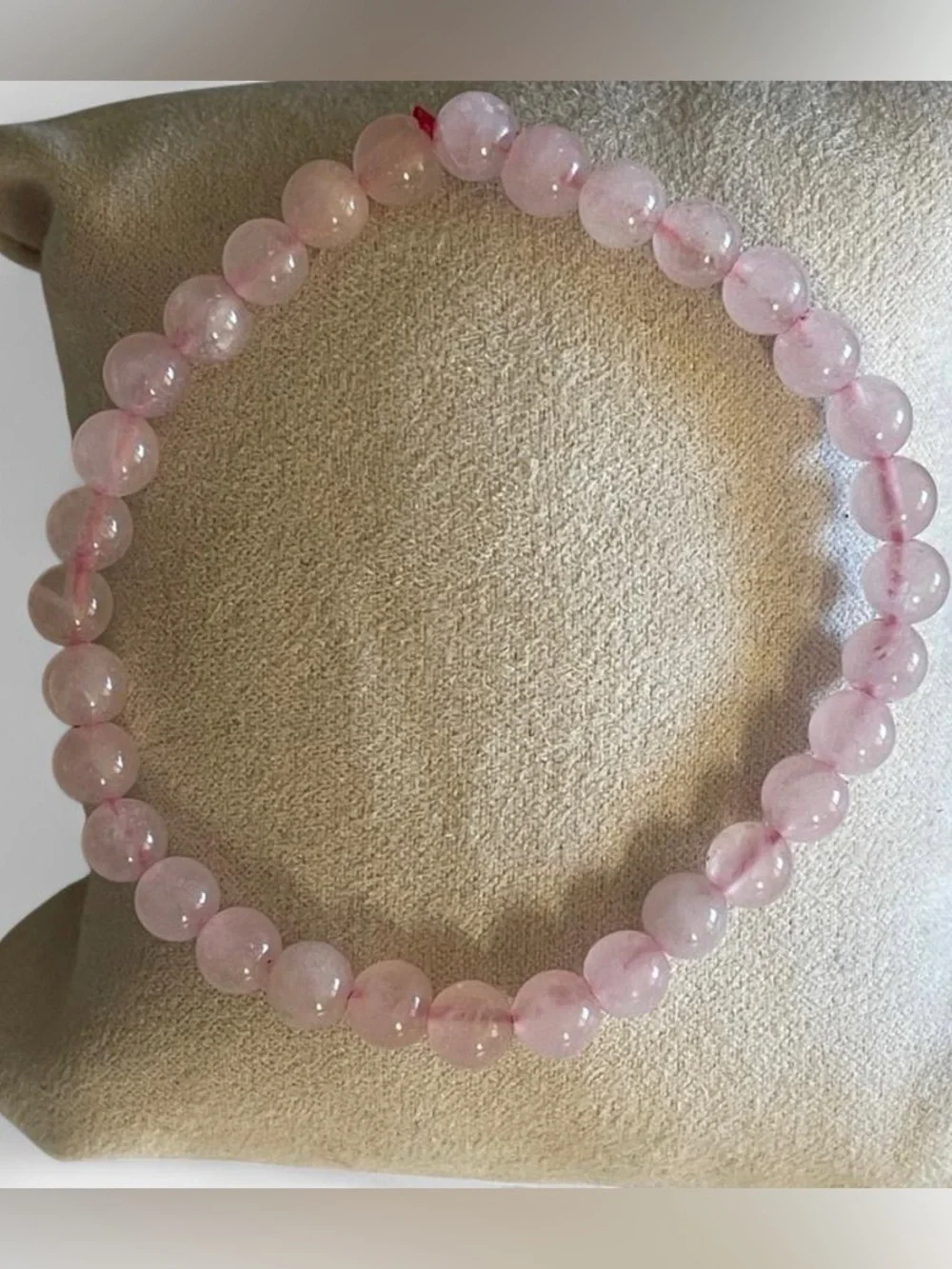 Pink Rose Quartz Beaded Bracelet